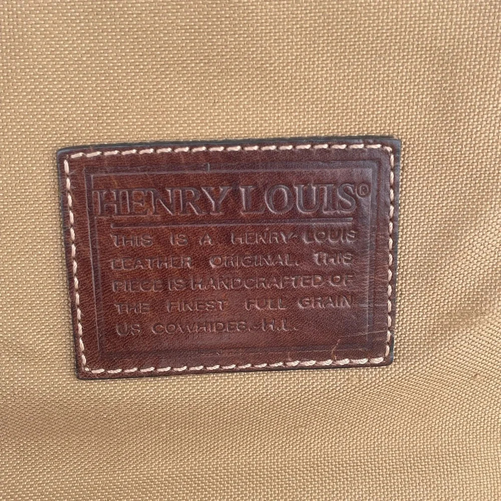 VTG Henry Louis Leather‎ Briefcase, Snap Closure, Missing Strap, EUC
